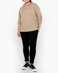 sweatshirts auf rechnung Kapuzen-Struktur-Sweatshirt, camel 143.384a MISSFORTY