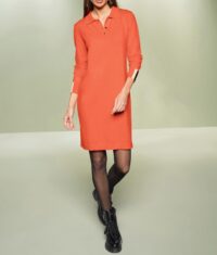 434.412 Polokragen-Strickkleid, orange