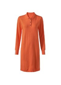 434.412 Polokragen-Strickkleid, orange