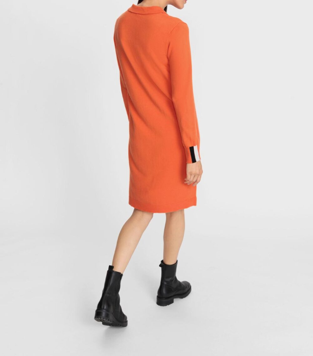 434.412 Polokragen-Strickkleid, orange