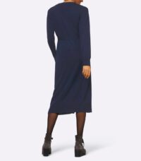 481.105 Strickkleid m. Knopfleiste und G?rtel, marine