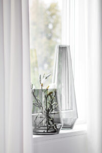 115288 Vase Glas Grau Blumenvase Dekovase Tischvase LINEA von Fink Living 36 cm