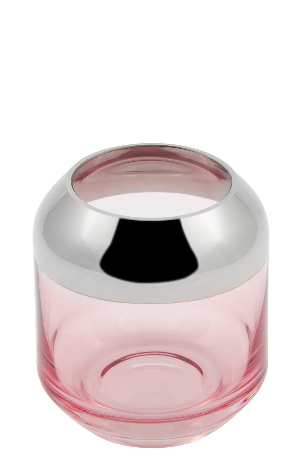 Teelichthalter Vase Glas Windlicht SMILLA rosa von Fink Living Missforty.de