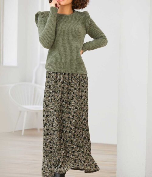 Rippenstrickpullover, khaki Missforty