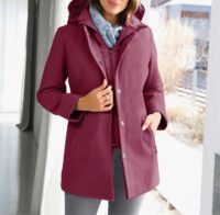 2-in-1-Wolljacke mit Westen-Einsatz, bordeaux #missforty#