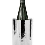 105002 Weinkühler Flaschenkühler Sektkühler aus Edelstahl Fink Kalas silberfarben