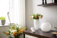 115279 Vase Glas weiß Kugelvase rund Opalglas Dekovase Tischvase MOON von Fink Living