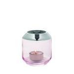 Teelichthalter SMILLA aus Glas hellrose Höhe 9 cm Missforty.de