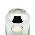 Teelichthalter Vase Glas Windlicht SMILLA grün von Fink Living Missforty.de