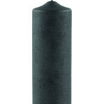 123197 CANDLE/Stumpenkerze,gebürstet,grau/H.25,D.8cm