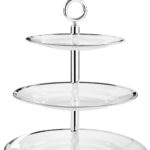 126139 Etagere 3er runde Teller Etagere PLATINUM