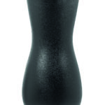 127099 Fink Opera Vase aus Keramik schwarz Blumenvase modern mit Gold Rand 38 cm