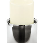 Kerzenhalter silber Leuchter Edelstahl Stumpenkerzenhalter SOBRIO Fink 8cm Online kaufen Missforty