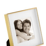 133029 Fink Kim Fotorahmen Bilderrahmen gold quadratisch 10x10 cm Rahmen Foto