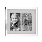 133089 Fink Fotorahmen Bilderrahmen silber Rahmen Doppelrahmen Bildgröße je 10x15 cm
