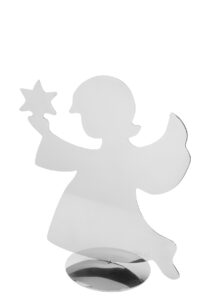 Fink Figur Engel Edelstahl silberfarben Dekoration Deko missforty