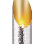 Teelichthalter Gold Silber Metall FIRAT 20 cm Windlicht Fin Missforty.de