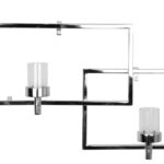 143030 Kerzenhalter Teelichthalter Zum Aufhängen Silber Wanddeko ESCALA Breite 42 cm