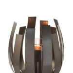 146111 Windlicht Kerzenhalter Laterne Kerzenleuchter Glas Metall bronze Orfea Fink