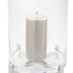 146158 Windlicht Kerzenhalter Kerzenständer Vase YONO silberfarben von Fink