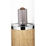 146245 Fink CATANIA Windlicht Deko Glas Metall braun, silberfarben