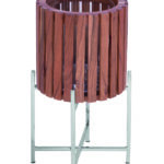 146254 Windlicht Holz Kerzenhalter Kerzenständer Stumpenkerze Berkley braun Fink