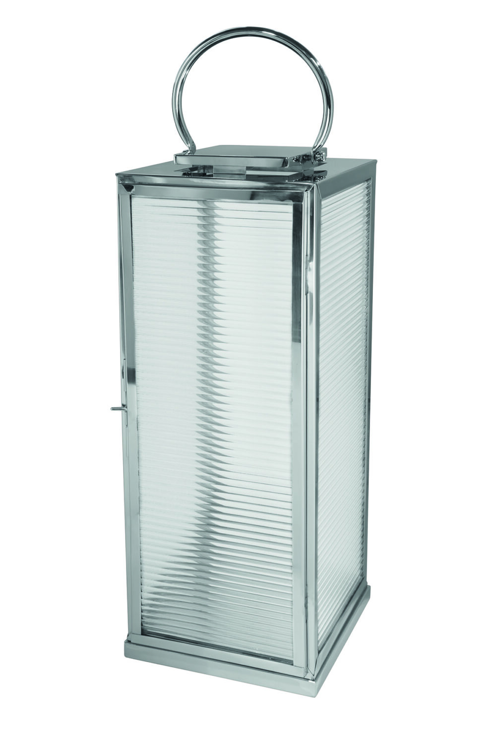 147043 Laterne für Draußen XXL Windlicht Malaga 78 cm Garten innen außen silber