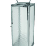 147043 Laterne für Draußen XXL Windlicht Malaga 78 cm Garten innen außen silber