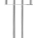158501 Fink Bodenleuchter Kerzenständer groß Memphis 3 armig silberfarben Höhe 83,5 cm