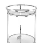 168041 Servierwagen Barwagen Beistellwagen klar silberfarben Siena Fink