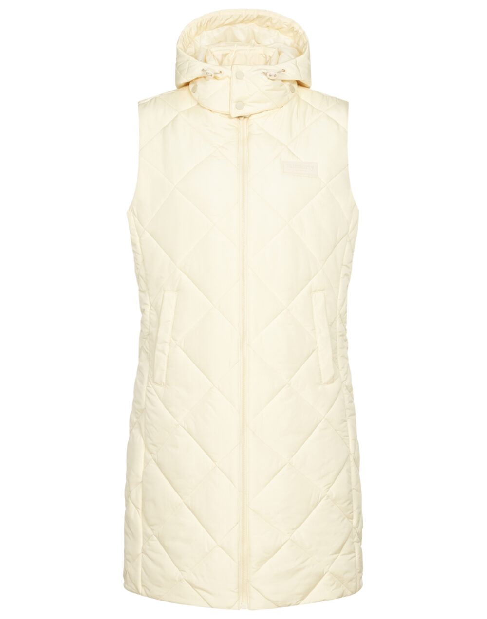 Lange Steppweste in winter-white von missforty germany winter white #missforty#