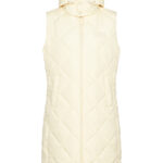 Lange Steppweste in winter-white von missforty germany winter white #missforty#