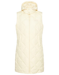 Lange Steppweste in winter-white von missforty germany winter white #missforty#