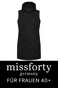 Lange Steppweste in schwarz von missforty germany – Bild 10