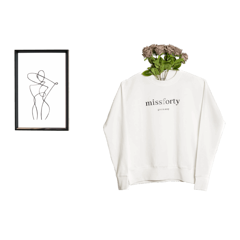 sweatshirts auf rechnung Damen Sweatshirt Pullover Rundhals Pulli Kapuze Sports weiß Basic Unifarben vi-01 MISSFORTY