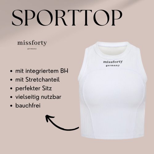 Sport Top weiß missforty germany Missforty