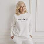 sweatshirts auf rechnung Damen Sweatshirt Pullover Rundhals Pulli Kapuze Sports weiß Basic Unifarben vi-01 MISSFORTY