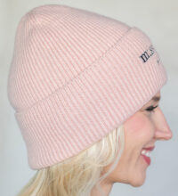 BEANIERO Damen Strickmütze Beanie Strickbeanie Frauengeschenk Geschenkbox weiß softrosé