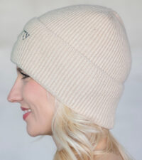 BEANIEBE Damen Strickmütze Beanie Strickbeanie Frauengeschenk Geschenkbox weiß softbeige