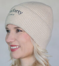 BEANIEBE Damen Strickmütze Beanie Strickbeanie Frauengeschenk Geschenkbox weiß softbeige